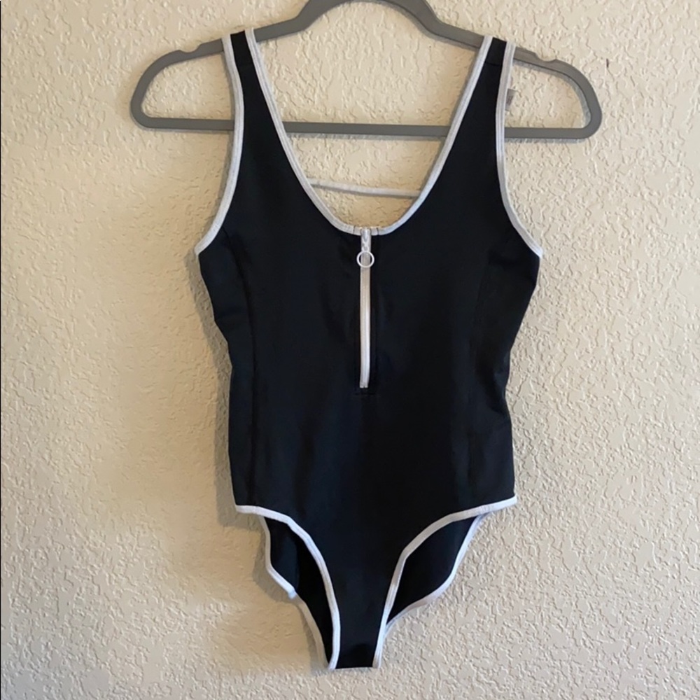 Black one piece swimsuit